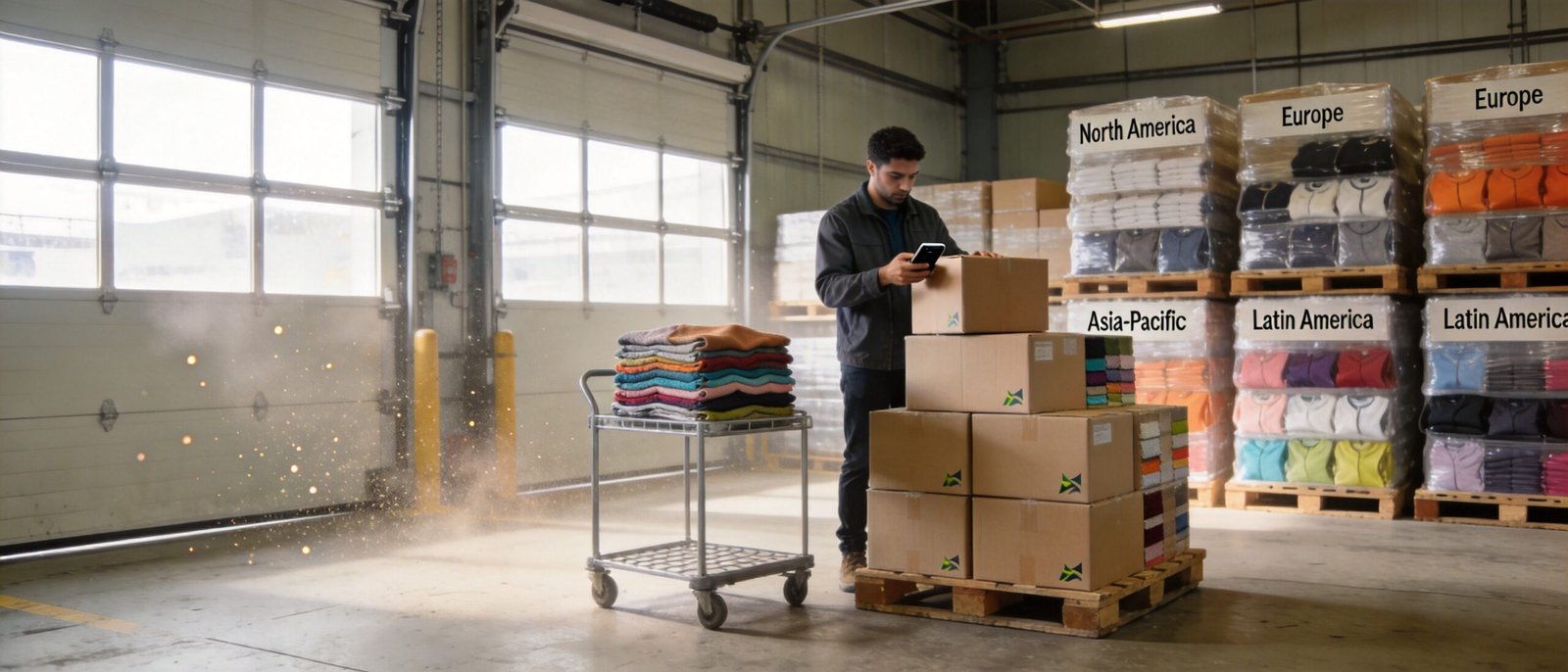 Global activewear distribution hub shipping to regions, fastest growing apparel category 2026